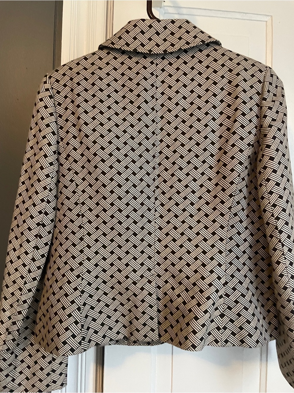 LOFT Petites Black and White Patterned Blazer Womens since  10P - Picture 5 of 6